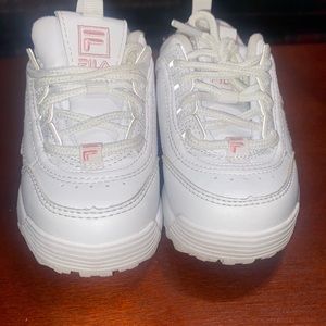 7c Girls Toddler white pink